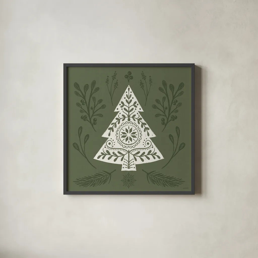 Holiday Form VI by Anne Tavoletti. Shown in a sleek black glass frame for a contemporary gallery look. Available as an archival giclee rolled canvas, fine art paper, or poster print. SKU 95875a.