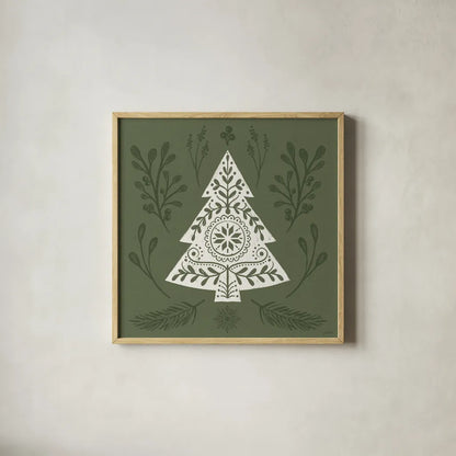 Holiday Form VI by Anne Tavoletti. Shown in a natural wood glass frame for a timeless modern aesthetic. Available as an archival giclee rolled canvas, fine art paper, or poster print. SKU 95875a.