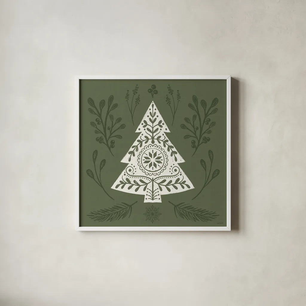 Holiday Form VI by Anne Tavoletti. Shown in a crisp white glass frame for a clean and minimalist style. Available as an archival giclee rolled canvas, fine art paper, or poster print. SKU 95875a.