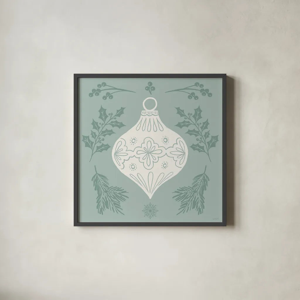 Holiday Form VII by Anne Tavoletti. Shown in a sleek black glass frame for a contemporary gallery look. Available as an archival giclee rolled canvas, fine art paper, or poster print. SKU 95877a.