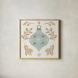 Holiday Form VII Color by Anne Tavoletti. Shown in a natural wood glass frame for a timeless modern aesthetic. Available as an archival giclee rolled canvas, fine art paper, or poster print. SKU 95878a.