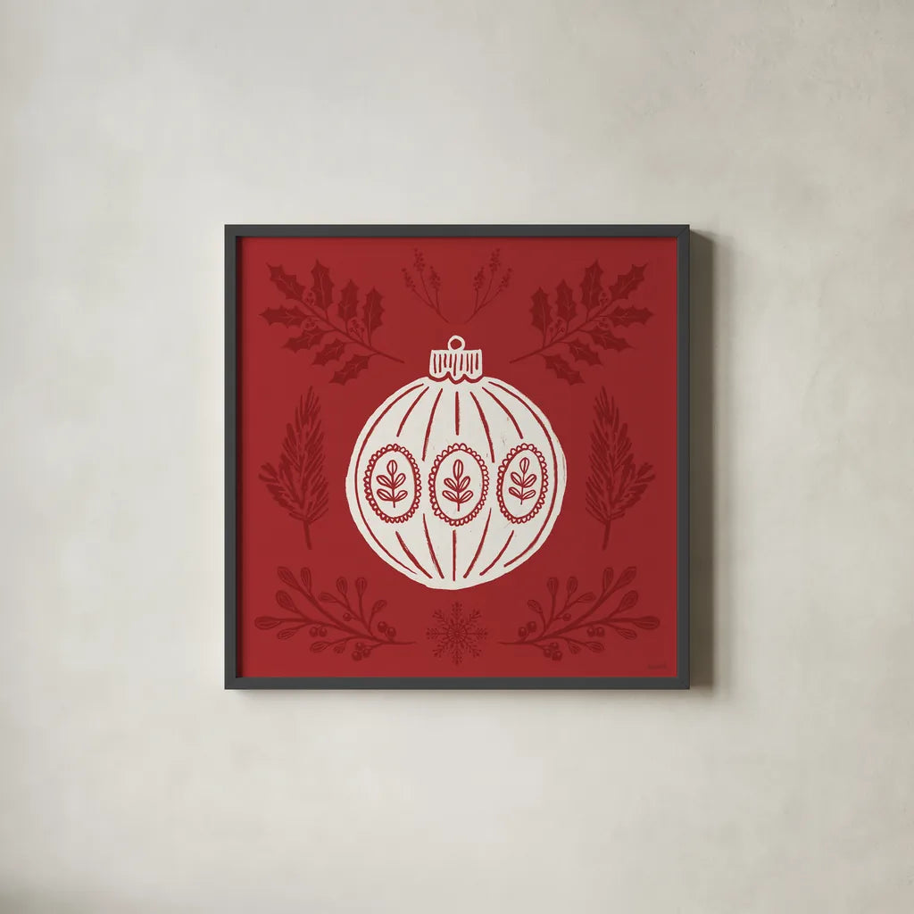 Holiday Form VIII by Anne Tavoletti. Shown in a sleek black glass frame for a contemporary gallery look. Available as an archival giclee rolled canvas, fine art paper, or poster print. SKU 95879a.