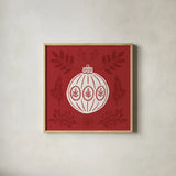 Holiday Form VIII by Anne Tavoletti. Shown in a natural wood glass frame for a timeless modern aesthetic. Available as an archival giclee rolled canvas, fine art paper, or poster print. SKU 95879a.