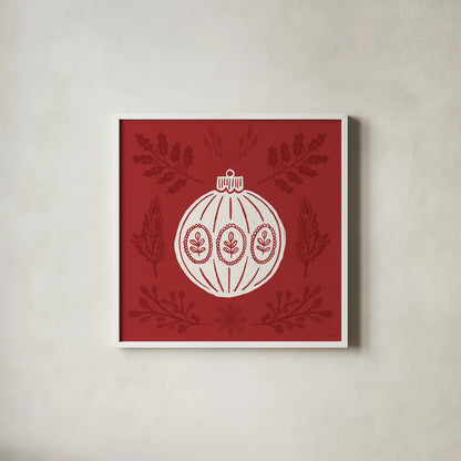 Holiday Form VIII by Anne Tavoletti. Shown in a crisp white glass frame for a clean and minimalist style. Available as an archival giclee rolled canvas, fine art paper, or poster print. SKU 95879a.