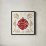 Holiday Form VIII Color by Anne Tavoletti. Shown in a sleek black glass frame for a contemporary gallery look. Available as an archival giclee rolled canvas, fine art paper, or poster print. SKU 95880a.