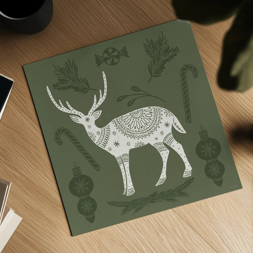 Holiday Form X by Anne Tavoletti. Shown as a detailed flat fine art print, highlighting archival giclee quality. Available as an archival giclee rolled canvas, fine art paper, or poster print. SKU 95883a.