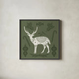 Holiday Form X by Anne Tavoletti. Shown in a sleek black glass frame for a contemporary gallery look. Available as an archival giclee rolled canvas, fine art paper, or poster print. SKU 95883a.