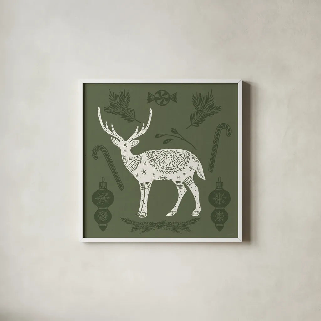 Holiday Form X by Anne Tavoletti. Shown in a crisp white glass frame for a clean and minimalist style. Available as an archival giclee rolled canvas, fine art paper, or poster print. SKU 95883a.