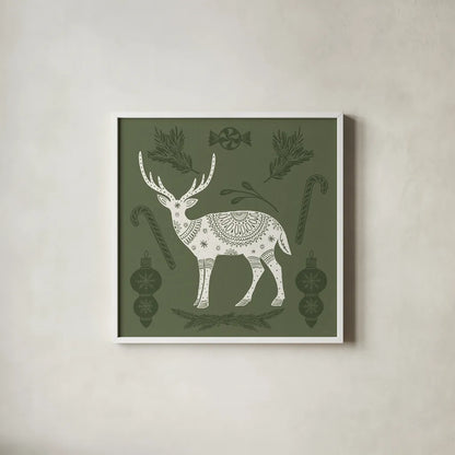 Holiday Form X by Anne Tavoletti. Shown in a crisp white glass frame for a clean and minimalist style. Available as an archival giclee rolled canvas, fine art paper, or poster print. SKU 95883a.