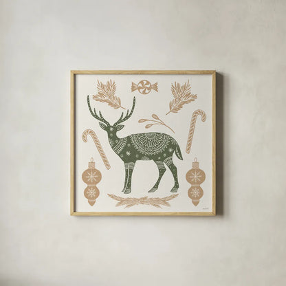 Holiday Form X Color by Anne Tavoletti. Shown in a natural wood glass frame for a timeless modern aesthetic. Available as an archival giclee rolled canvas, fine art paper, or poster print. SKU 95884a.