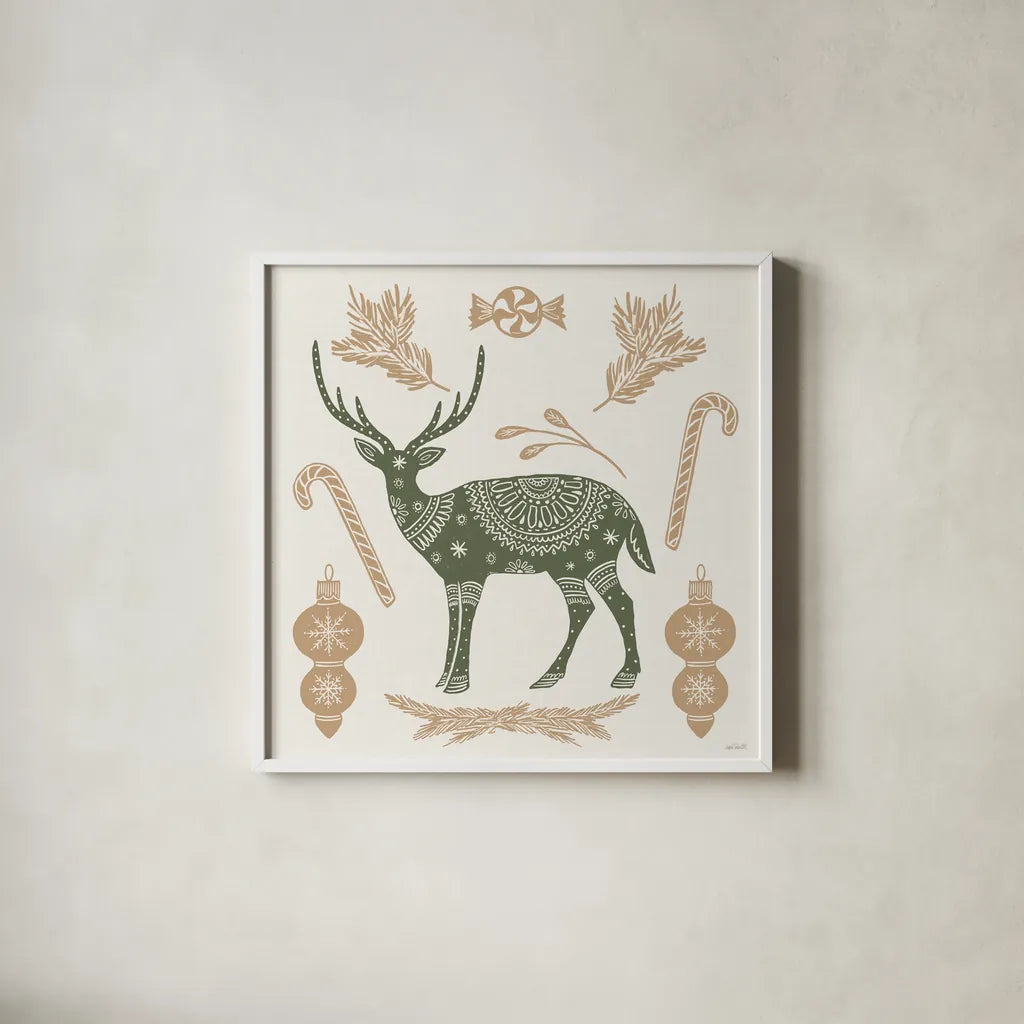 Holiday Form X Color by Anne Tavoletti. Shown in a crisp white glass frame for a clean and minimalist style. Available as an archival giclee rolled canvas, fine art paper, or poster print. SKU 95884a.