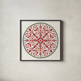 Holiday Form XI Color by Anne Tavoletti. Shown in a sleek black glass frame for a contemporary gallery look. Available as an archival giclee rolled canvas, fine art paper, or poster print. SKU 95886a.