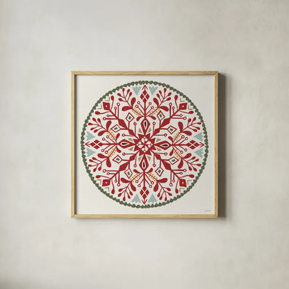 Holiday Form XI Color by Anne Tavoletti. Shown in a natural wood glass frame for a timeless modern aesthetic. Available as an archival giclee rolled canvas, fine art paper, or poster print. SKU 95886a.