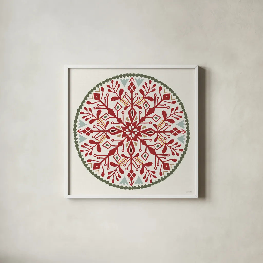Holiday Form XI Color by Anne Tavoletti. Shown in a crisp white glass frame for a clean and minimalist style. Available as an archival giclee rolled canvas, fine art paper, or poster print. SKU 95886a.