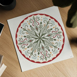 Holiday Form XII Color by Anne Tavoletti. Shown as a detailed flat fine art print, highlighting archival giclee quality. Available as an archival giclee rolled canvas, fine art paper, or poster print. SKU 95888a.