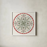 Holiday Form XII Color by Anne Tavoletti. Shown in a crisp white glass frame for a clean and minimalist style. Available as an archival giclee rolled canvas, fine art paper, or poster print. SKU 95888a.