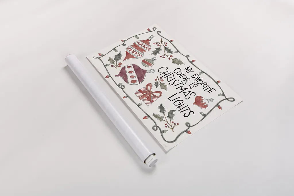 Holiday Fun I by Anne Tavoletti. shown as a rolled paper print. Available as archival giclee rolled canvas, fine art paper, or poster print. SKU 84455i.