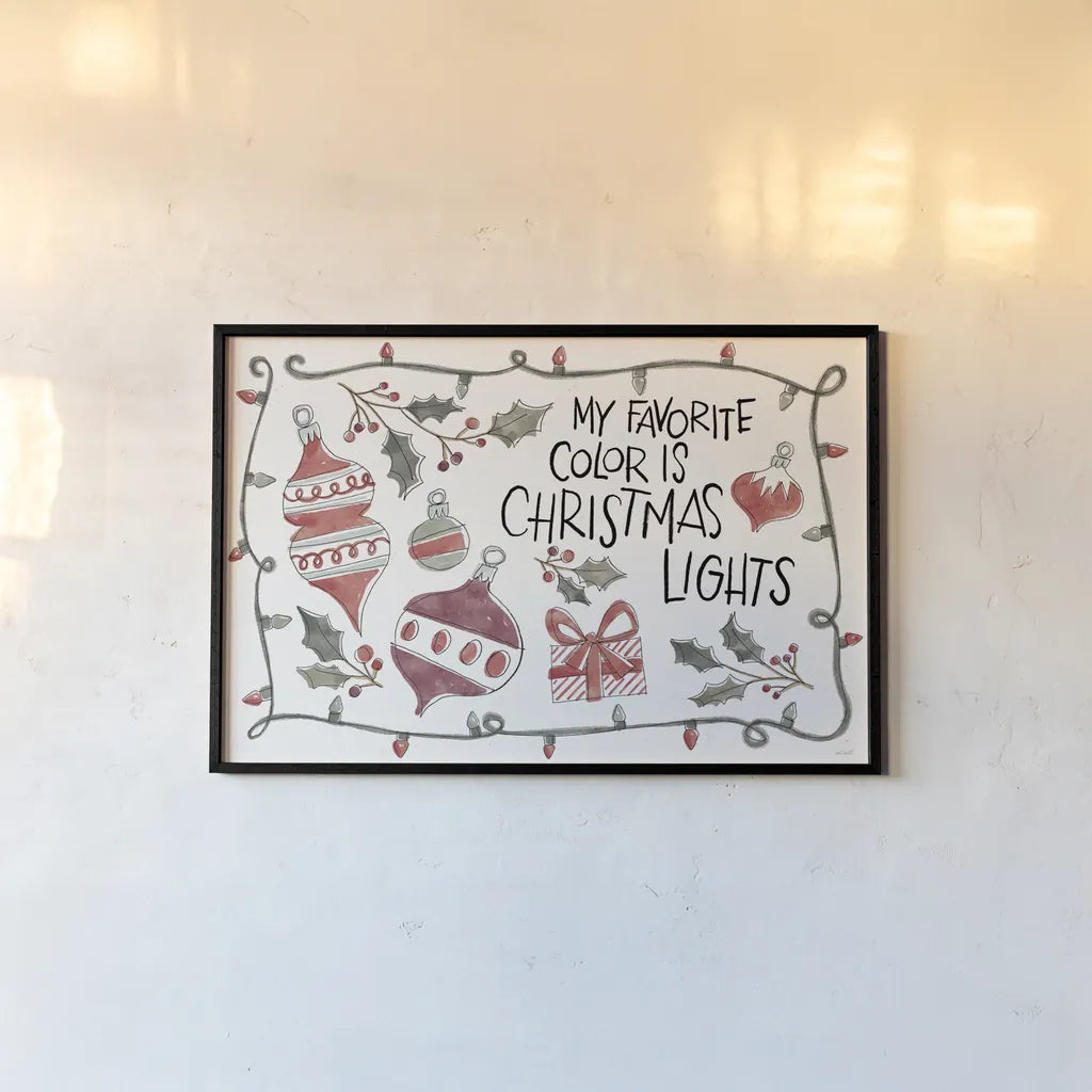 Holiday Fun I by Anne Tavoletti. shown as a paper print in a black flame. Available as a archival giclee rolled canvas, fine art paper, or poster print. SKU 84455i.