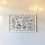Holiday Fun I by Anne Tavoletti. shown as a paper print in a white frame. Available as a archival giclee rolled canvas, fine art paper, or poster print. SKU 84455i.