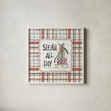 Holiday Fun VI by Anne Tavoletti. Shown in a crisp white glass frame for a clean and minimalist style. Available as an archival giclee rolled canvas, fine art paper, or poster print. SKU 84460a.