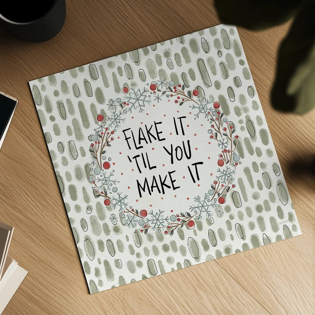 Holiday Fun VII by Anne Tavoletti. Shown as a detailed flat fine art print, highlighting archival giclee quality. Available as an archival giclee rolled canvas, fine art paper, or poster print. SKU 84461a.