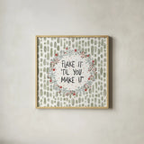 Holiday Fun VII by Anne Tavoletti. Shown in a natural wood glass frame for a timeless modern aesthetic. Available as an archival giclee rolled canvas, fine art paper, or poster print. SKU 84461a.