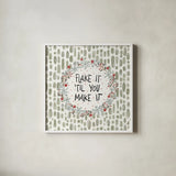 Holiday Fun VII by Anne Tavoletti. Shown in a crisp white glass frame for a clean and minimalist style. Available as an archival giclee rolled canvas, fine art paper, or poster print. SKU 84461a.