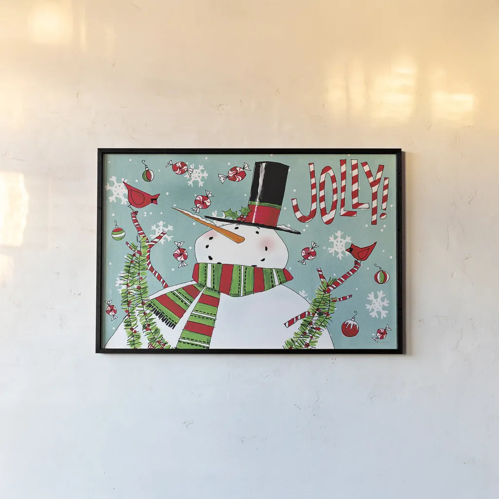 Holiday Joy I by Anne Tavoletti. shown as a paper print in a black flame. Available as a archival giclee rolled canvas, fine art paper, or poster print. SKU 53560i.