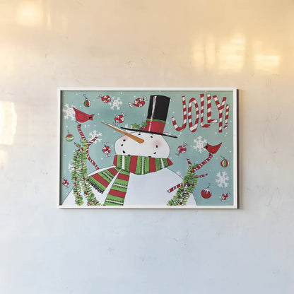 Holiday Joy I by Anne Tavoletti. shown as a paper print in a white frame. Available as a archival giclee rolled canvas, fine art paper, or poster print. SKU 53560i.