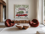 Holiday Season I by Anne Tavoletti. Shown as extra-large giant wall art in a modern living room. Available as an archival giclee rolled canvas, fine art paper, or poster print. SKU 66500a.