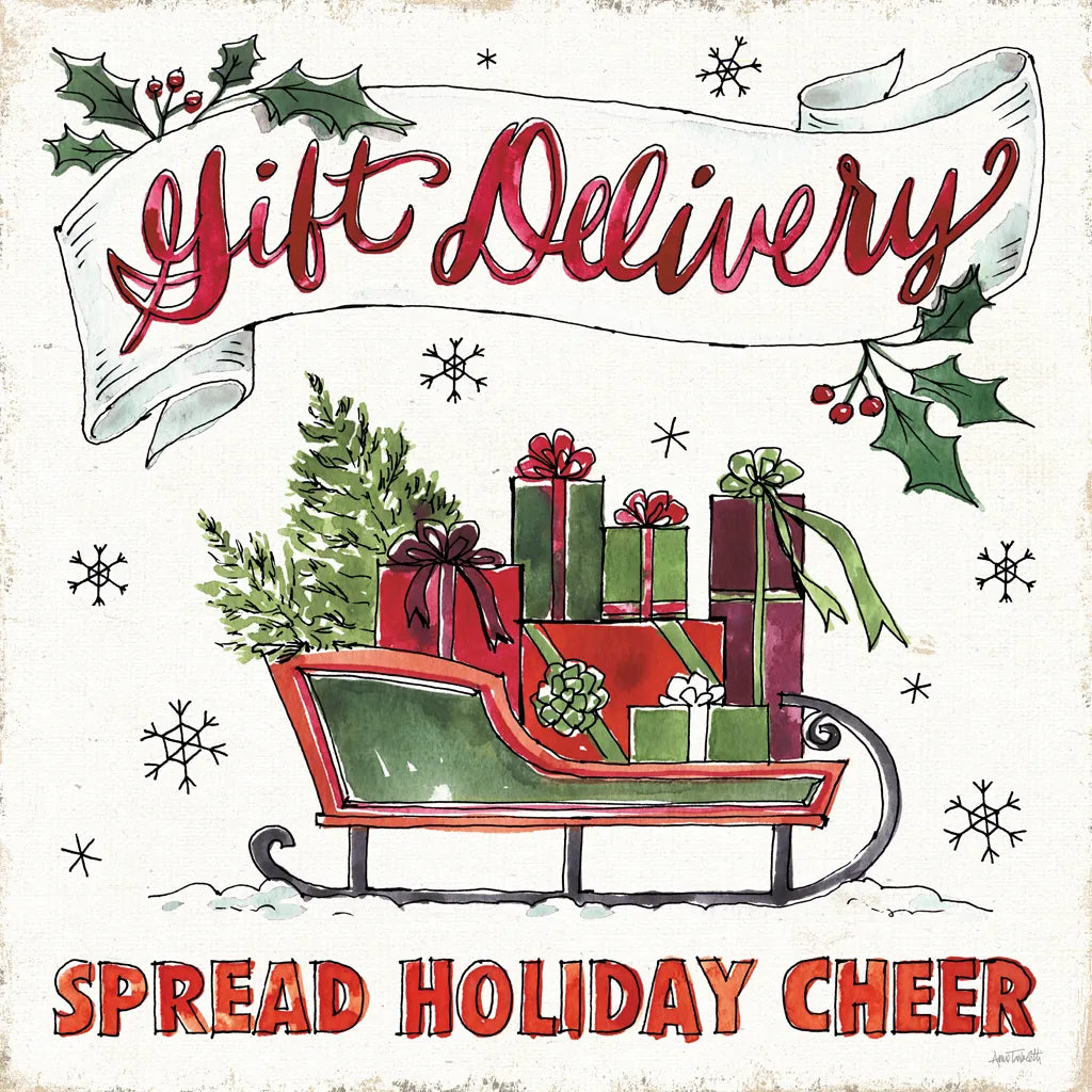 Holiday Season II by Anne Tavoletti. SKU 66501a. Archival Giclee Fine art print for wall decor.