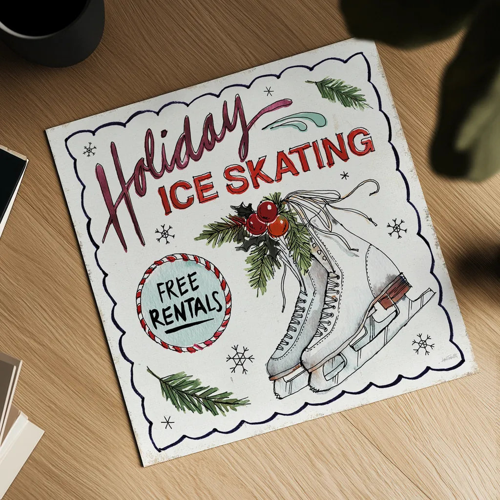 Holiday Season III by Anne Tavoletti. Shown as a detailed flat fine art print, highlighting archival giclee quality. Available as an archival giclee rolled canvas, fine art paper, or poster print. SKU 66502a.