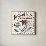 Holiday Season III by Anne Tavoletti. Shown in a natural wood glass frame for a timeless modern aesthetic. Available as an archival giclee rolled canvas, fine art paper, or poster print. SKU 66502a.