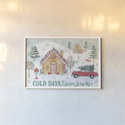 Holiday Trimmings I by Anne Tavoletti. shown as a paper print in a white frame. Available as a archival giclee rolled canvas, fine art paper, or poster print. SKU 78088i.