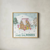 Holiday Trimmings II by Anne Tavoletti. Shown in a natural wood glass frame for a timeless modern aesthetic. Available as an archival giclee rolled canvas, fine art paper, or poster print. SKU 78089a.