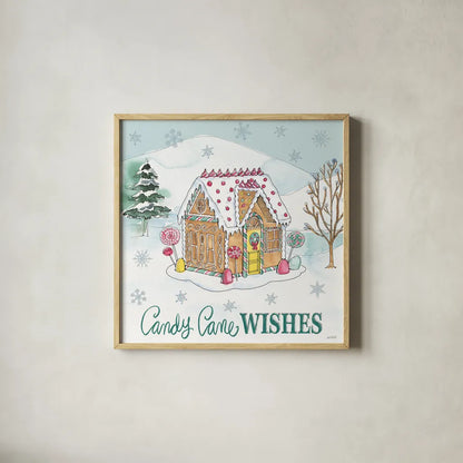 Holiday Trimmings II by Anne Tavoletti. Shown in a natural wood glass frame for a timeless modern aesthetic. Available as an archival giclee rolled canvas, fine art paper, or poster print. SKU 78089a.