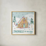 Holiday Trimmings IV by Anne Tavoletti. Shown in a natural wood glass frame for a timeless modern aesthetic. Available as an archival giclee rolled canvas, fine art paper, or poster print. SKU 78091a.