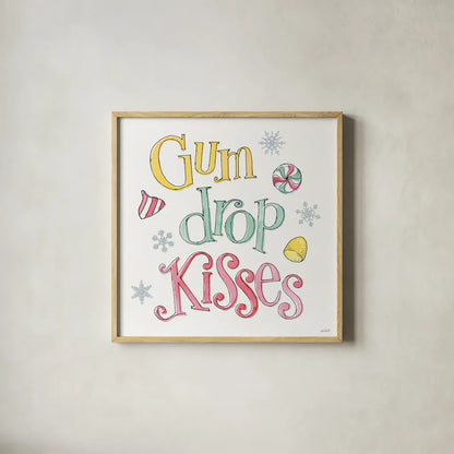 Holiday Trimmings IX by Anne Tavoletti. Shown in a natural wood glass frame for a timeless modern aesthetic. Available as an archival giclee rolled canvas, fine art paper, or poster print. SKU 78096a.