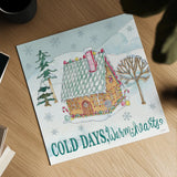 Holiday Trimmings V by Anne Tavoletti. Shown as a detailed flat fine art print, highlighting archival giclee quality. Available as an archival giclee rolled canvas, fine art paper, or poster print. SKU 78092a.