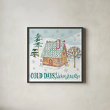 Holiday Trimmings V by Anne Tavoletti. Shown in a sleek black glass frame for a contemporary gallery look. Available as an archival giclee rolled canvas, fine art paper, or poster print. SKU 78092a.