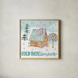 Holiday Trimmings V by Anne Tavoletti. Shown in a natural wood glass frame for a timeless modern aesthetic. Available as an archival giclee rolled canvas, fine art paper, or poster print. SKU 78092a.