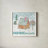 Holiday Trimmings V by Anne Tavoletti. Shown in a crisp white glass frame for a clean and minimalist style. Available as an archival giclee rolled canvas, fine art paper, or poster print. SKU 78092a.
