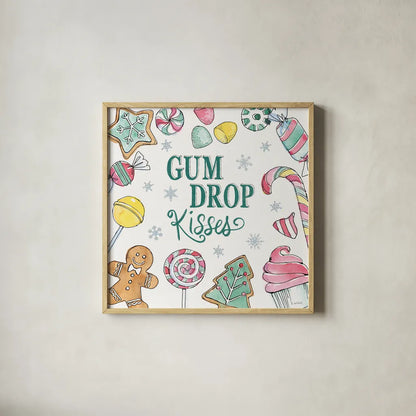 Holiday Trimmings VI by Anne Tavoletti. Shown in a natural wood glass frame for a timeless modern aesthetic. Available as an archival giclee rolled canvas, fine art paper, or poster print. SKU 78093a.