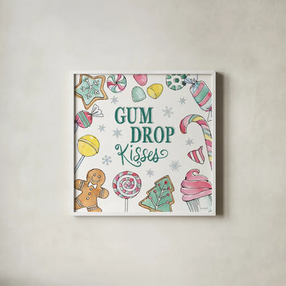 Holiday Trimmings VI by Anne Tavoletti. Shown in a crisp white glass frame for a clean and minimalist style. Available as an archival giclee rolled canvas, fine art paper, or poster print. SKU 78093a.