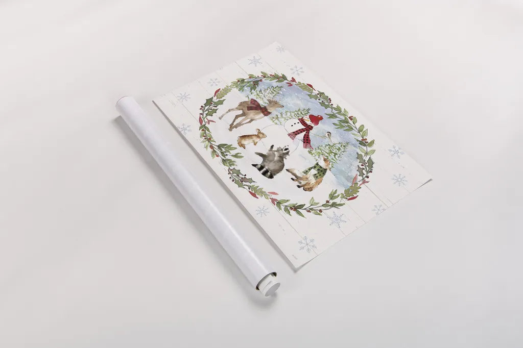 Holiday Vignette I by Anne Tavoletti. shown as a rolled paper print. Available as archival giclee rolled canvas, fine art paper, or poster print. SKU 76502i.