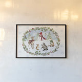Holiday Vignette I by Anne Tavoletti. shown as a paper print in a black flame. Available as a archival giclee rolled canvas, fine art paper, or poster print. SKU 76502i.