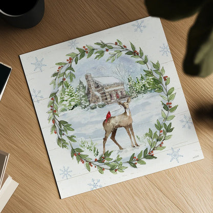 Holiday Vignette II by Anne Tavoletti. Shown as a detailed flat fine art print, highlighting archival giclee quality. Available as an archival giclee rolled canvas, fine art paper, or poster print. SKU 76503a.