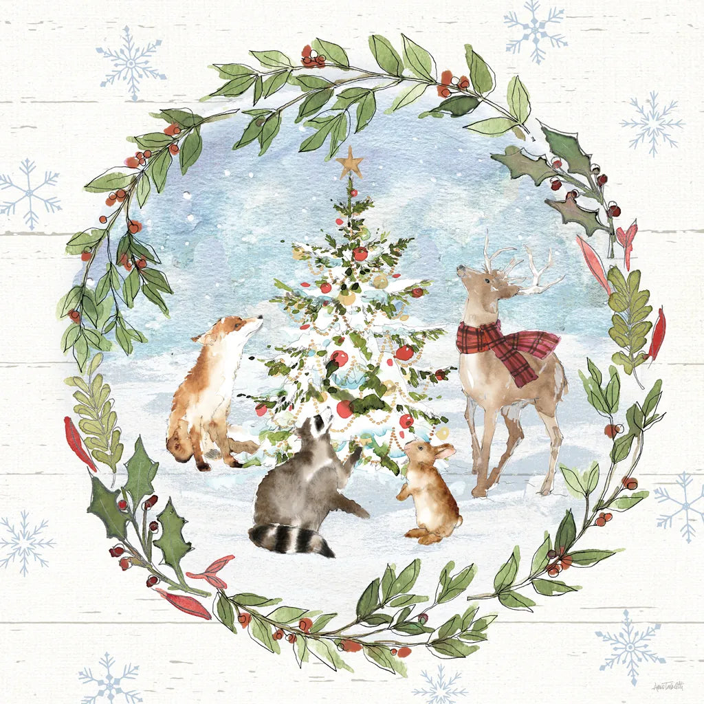 Holiday Vignette III by Anne Tavoletti. SKU 76504a. Archival Giclee Fine art print for wall decor.