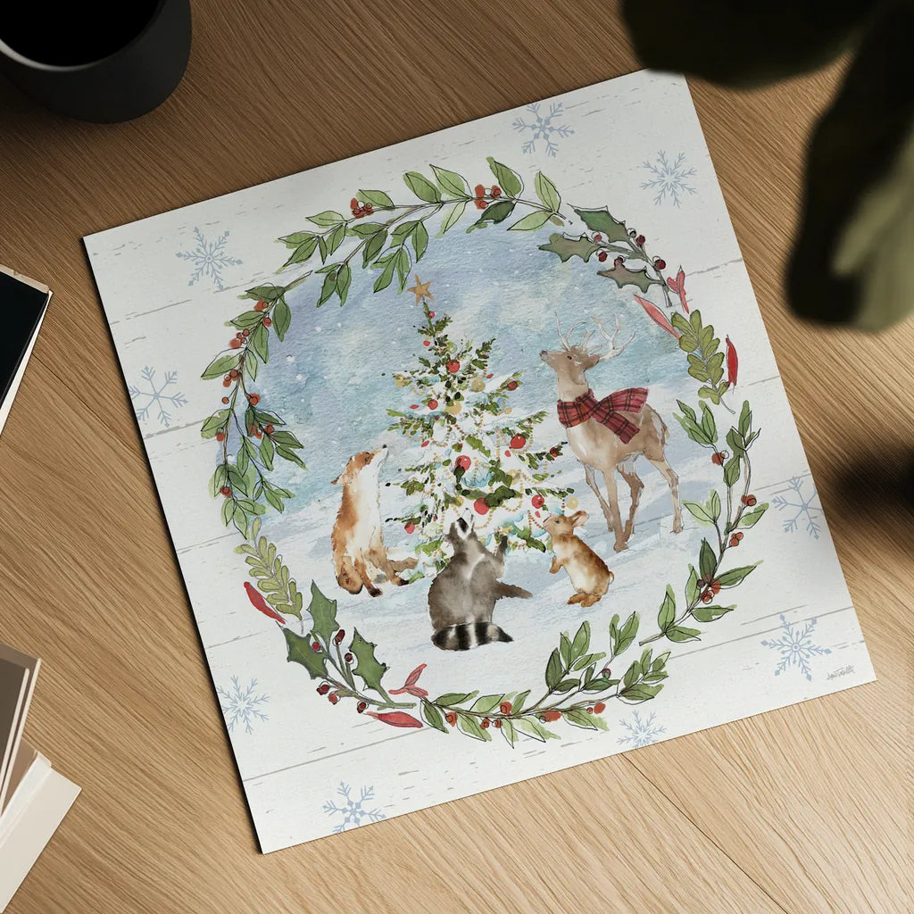 Holiday Vignette III by Anne Tavoletti. Shown as a detailed flat fine art print, highlighting archival giclee quality. Available as an archival giclee rolled canvas, fine art paper, or poster print. SKU 76504a.