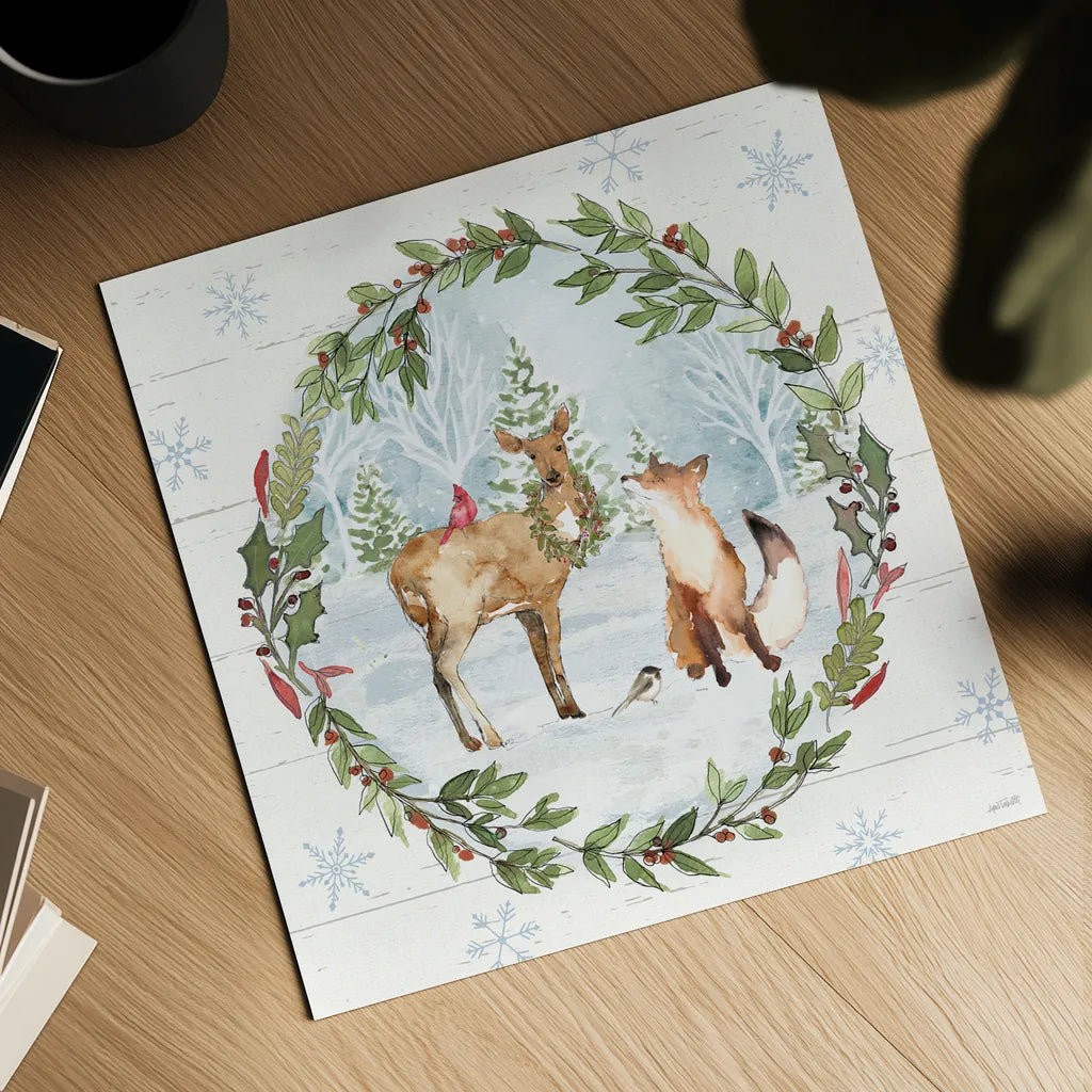 Holiday Vignette V by Anne Tavoletti. Shown as a detailed flat fine art print, highlighting archival giclee quality. Available as an archival giclee rolled canvas, fine art paper, or poster print. SKU 76506a.